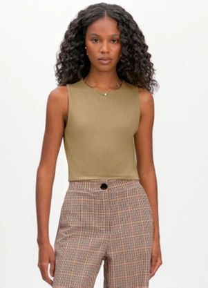 Essendi - Blusa Feminina em Cotton Marrom - ESSENDI