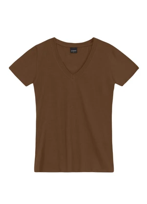 Essendi - Blusa Feminina em Cotton Marrom - ESSENDI