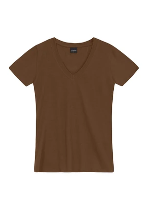 Essendi - Blusa Feminina em Cotton Marrom - ESSENDI