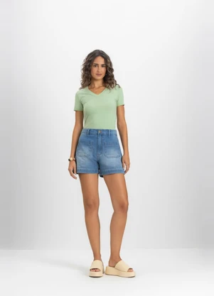 Essendi - Blusa Feminina em Cotton Verde - ESSENDI