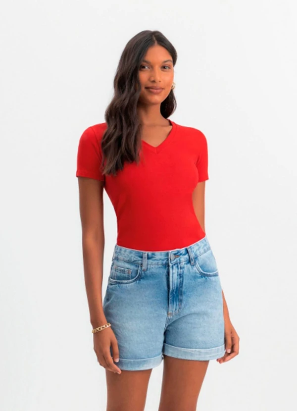 Essendi - Blusa Feminina em Cotton Vermelho