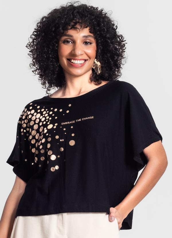 Rovitex - Blusa Feminina em Crepe Preto