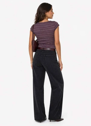 Infinita Cor - Blusa Feminina em Jacquard Marino Roxo - INFINITA COR