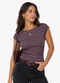 Infinita Cor - Blusa Feminina em Jacquard Marino Laranja - variação: Roxo