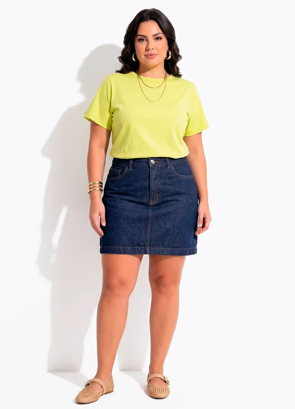 Quintess - Blusa Feminina em Malha 100% Algodão com Decote Redondo Lima 11