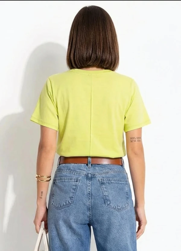 Quintess - Blusa Feminina em Malha 100% Algodão com Decote Redondo Lima 2