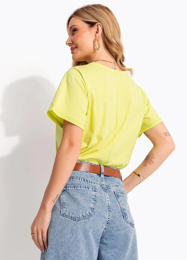 Quintess - Blusa Feminina em Malha 100% Algodão com Decote Redondo Lima 7