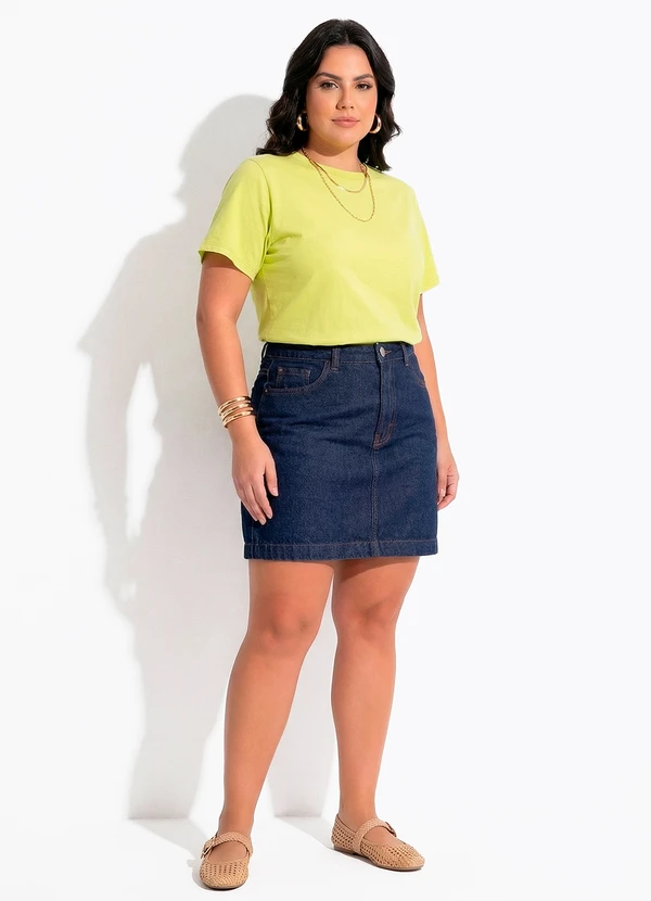 Quintess - Blusa Feminina em Malha 100% Algodão com Decote Redondo Lima 10