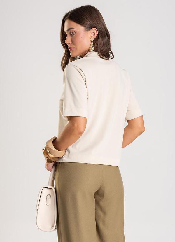 Dianna - Blusa Feminina em Malha Acetinada Bege 2