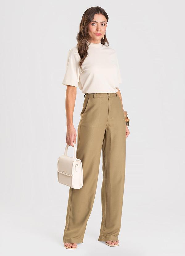 Dianna - Blusa Feminina em Malha Acetinada Bege 1