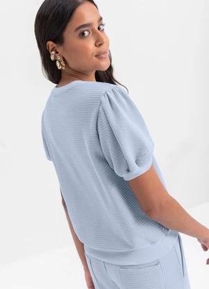 Essendi - Blusa Feminina em Malha  Azul - ESSENDI