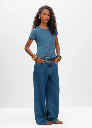 Essendi - Blusa Feminina em Malha  Azul - ESSENDI