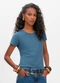 Essendi - Blusa Feminina em Malha  Azul - variação: Azul