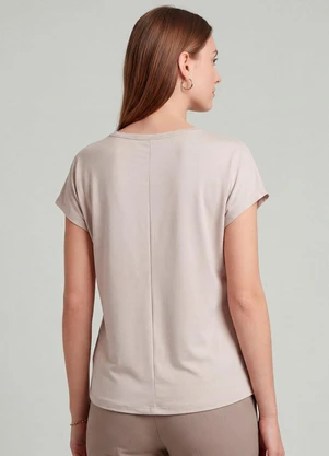 Infinita Cor - Blusa Feminina em Malha Bege - INFINITA COR