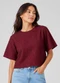 Infinita Cor - Blusa Feminina em Malha Cocai Verde - variação: Vermelho
