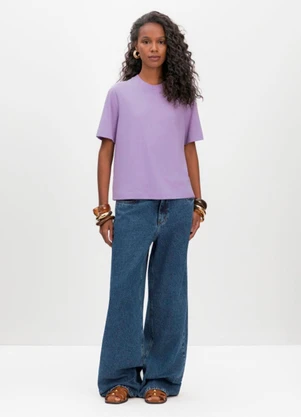Essendi - Blusa Feminina em Malha Comfort Lilás - ESSENDI