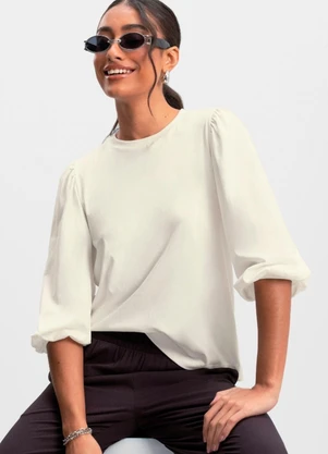 Essendi - Blusa Feminina em Malha Comfort Natural - ESSENDI