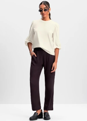 Essendi - Blusa Feminina em Malha Comfort Natural - ESSENDI
