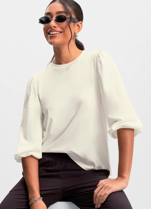 Essendi - Blusa Feminina em Malha Comfort Natural