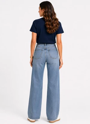 Rovitex - Blusa Feminina em Malha Cotton Leve Azul - ROVITEX