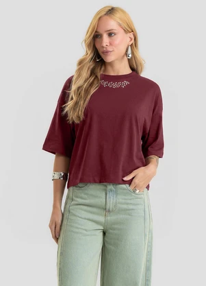 Dianna - Blusa Feminina em Malha Cotton Leve Vermelho - DIANNA