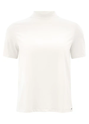 Lunender - Blusa Feminina em Malha e Gola Alta Branco - LUNENDER