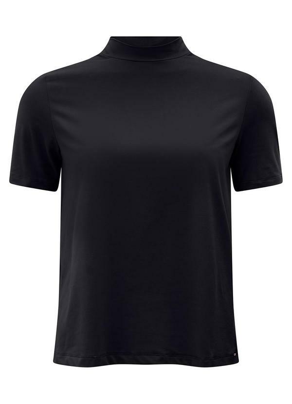Lunender - Blusa Feminina em Malha e Gola Alta Preto