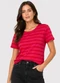 Infinita Cor - Blusa Feminina em Malha Isla Roxo - variação: Rosa