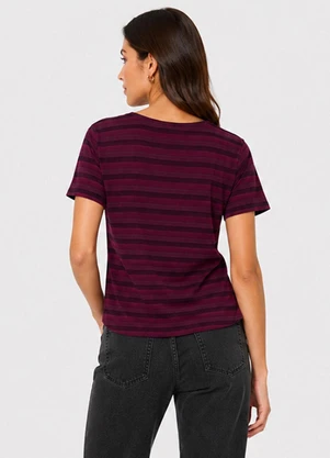 Infinita Cor - Blusa Feminina em Malha Isla Roxo - INFINITA COR