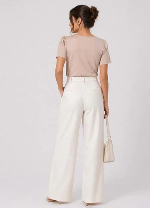 Infinita Cor - Blusa Feminina em Malha Langui Marrom - INFINITA COR
