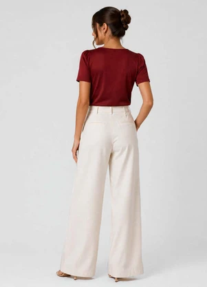Infinita Cor - Blusa Feminina em Malha Langui Marrom - INFINITA COR