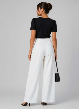 Infinita Cor - Blusa Feminina em Malha Langui Preto - INFINITA COR