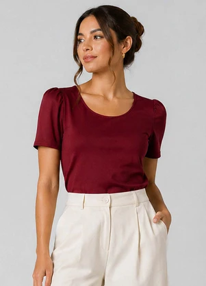 Infinita Cor - Blusa Feminina em Malha Langui Roxo - INFINITA COR