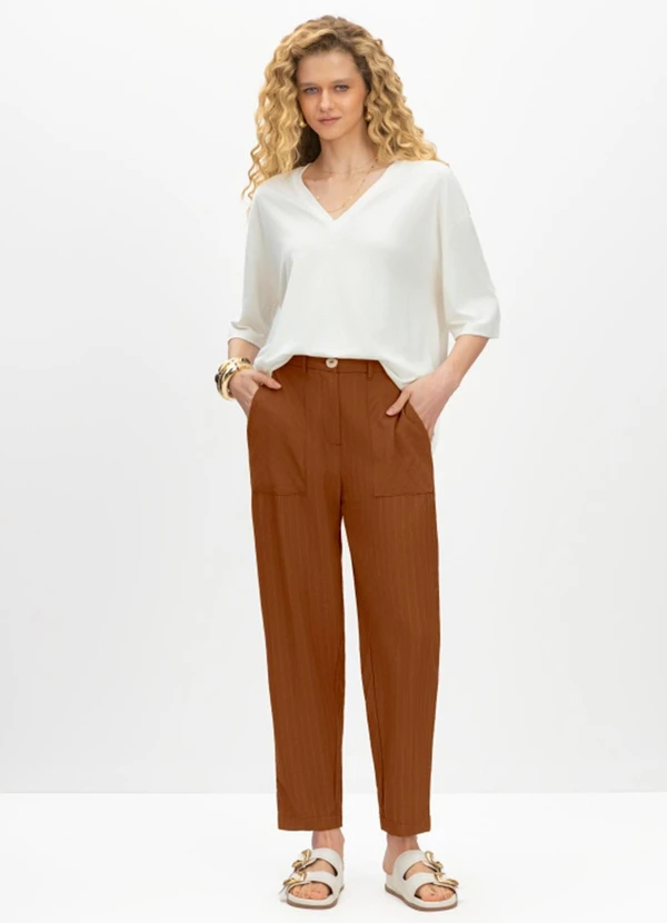 Essendi - Blusa Feminina em Malha Natural
