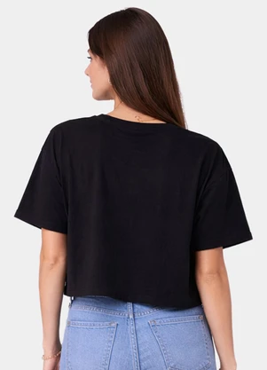 Infinita Cor - Blusa Feminina em Malha Poliéster Preto - INFINITA COR