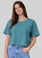 Infinita Cor - Blusa Feminina em Malha Poliéster Verde - variação: Verde