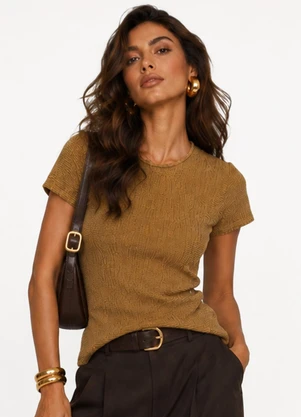 Infinita Cor - Blusa Feminina em Malha Reveillon Amarelo - INFINITA COR