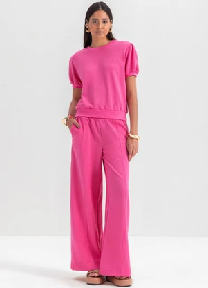 Essendi - Blusa Feminina em Malha  Rosa - ESSENDI