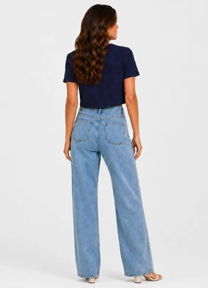 Infinita Cor - Blusa Feminina em Malha Tapirus Azul - INFINITA COR