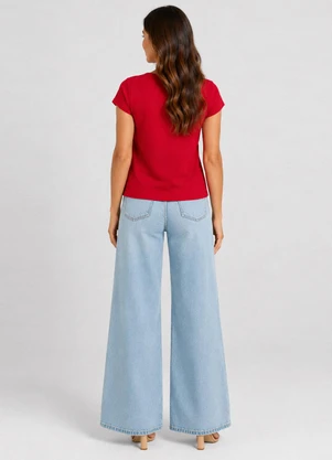 Infinita Cor - Blusa Feminina em Malha Tapirus Vermelho - INFINITA COR