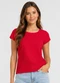 Infinita Cor - Blusa Feminina em Malha Tapirus Vermelho - variação: Vermelho