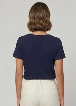Infinita Cor - Blusa Feminina em Malha Visco Azul - INFINITA COR
