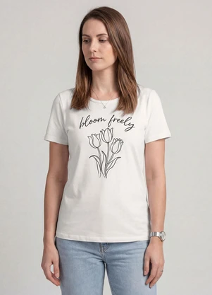 Infinita Cor - Blusa Feminina em Malha Visco Bege - INFINITA COR