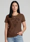 Infinita Cor - Blusa Feminina em Malha Visco Marrom - variação: Marrom