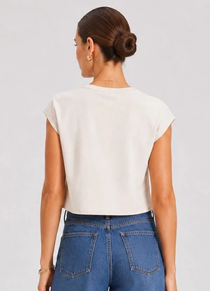 Endless - Blusa Feminina em Malha Visco Premiere Bege - ENDLESS