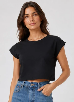 Endless - Blusa Feminina em Malha Visco Premiere Preto - ENDLESS