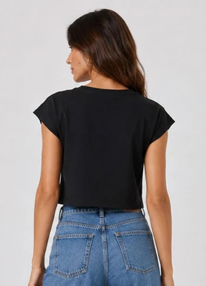 Endless - Blusa Feminina em Malha Visco Premiere Preto - ENDLESS