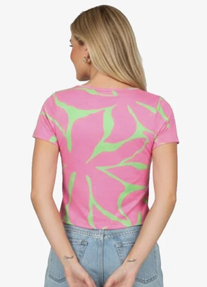 Infinita Cor - Blusa Feminina em Malha Visco Rosa - INFINITA COR