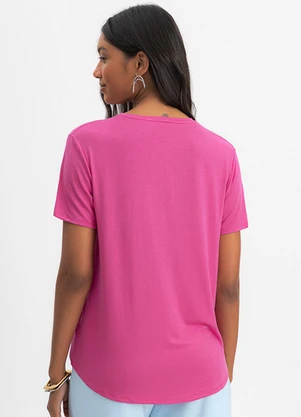 Essendi - Blusa Feminina em Malha Viscose Rosa - ESSENDI