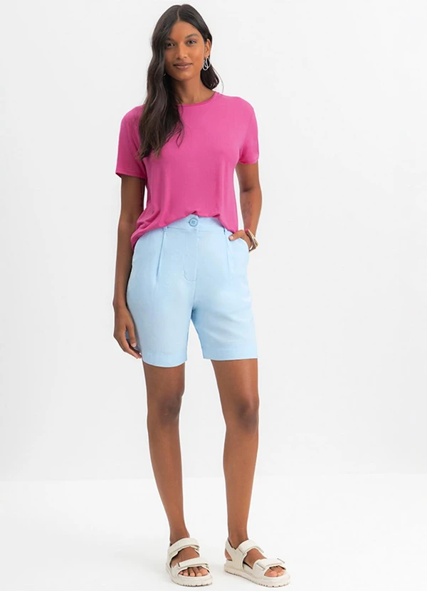 Essendi - Blusa Feminina em Malha Viscose Rosa 3